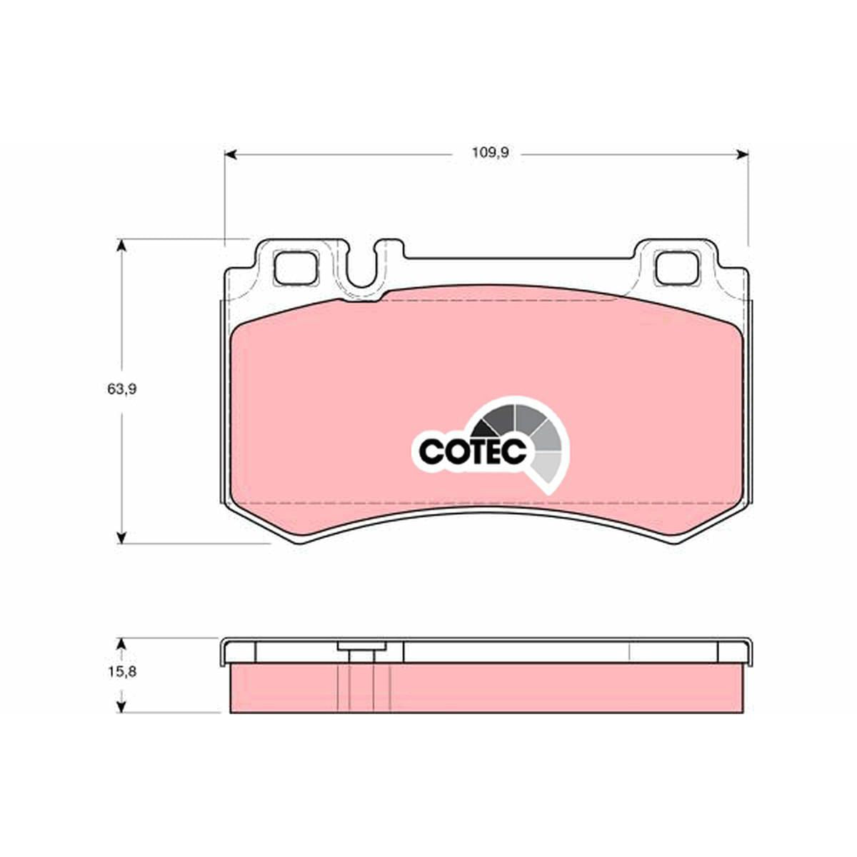 TRW Cotec Brake Pad Set GDB1544