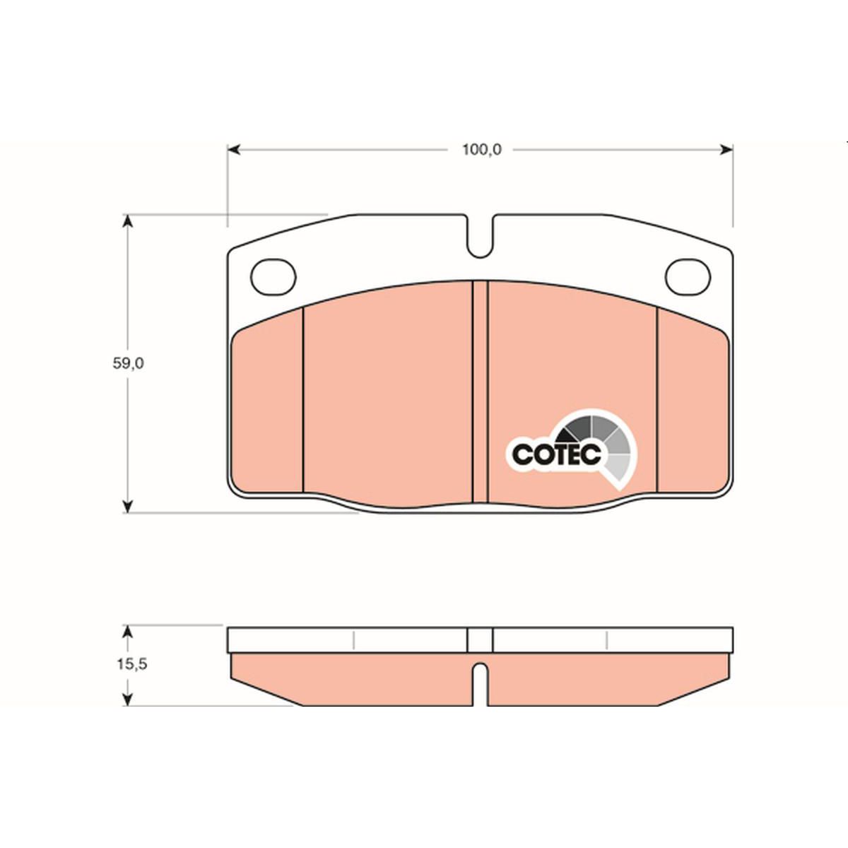 TRW Brake Pad Set GDB199