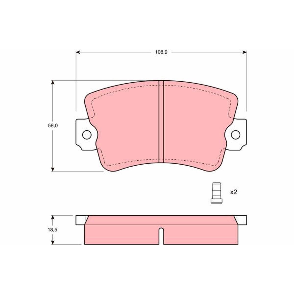 TRW Cotec Brake Pad Set Front GDB243