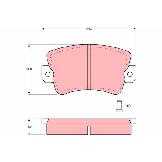 TRW Cotec Brake Pad Set Front GDB243