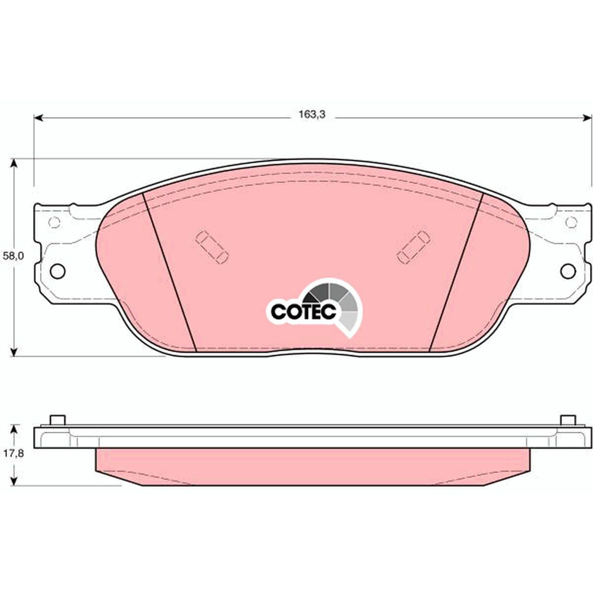 TRW Cotec Brake Pad Set GDB1401