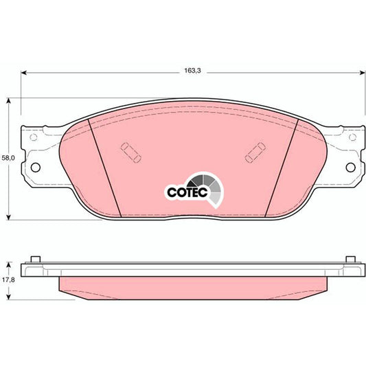 TRW Cotec Brake Pad Set GDB1401
