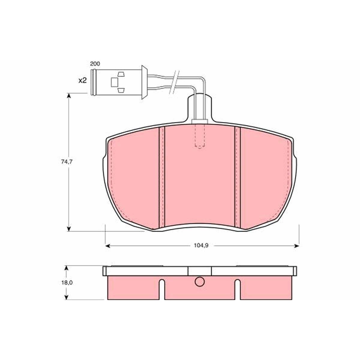 TRW Cotec Brake Pad Set GDB779