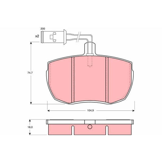 TRW Cotec Brake Pad Set GDB779