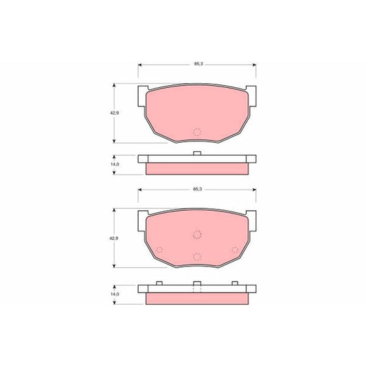 TRW Cotec Brake Pad Set Rear GDB306