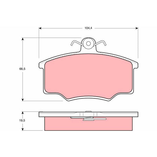 TRW Cotec Brake Pad Set Front GDB628