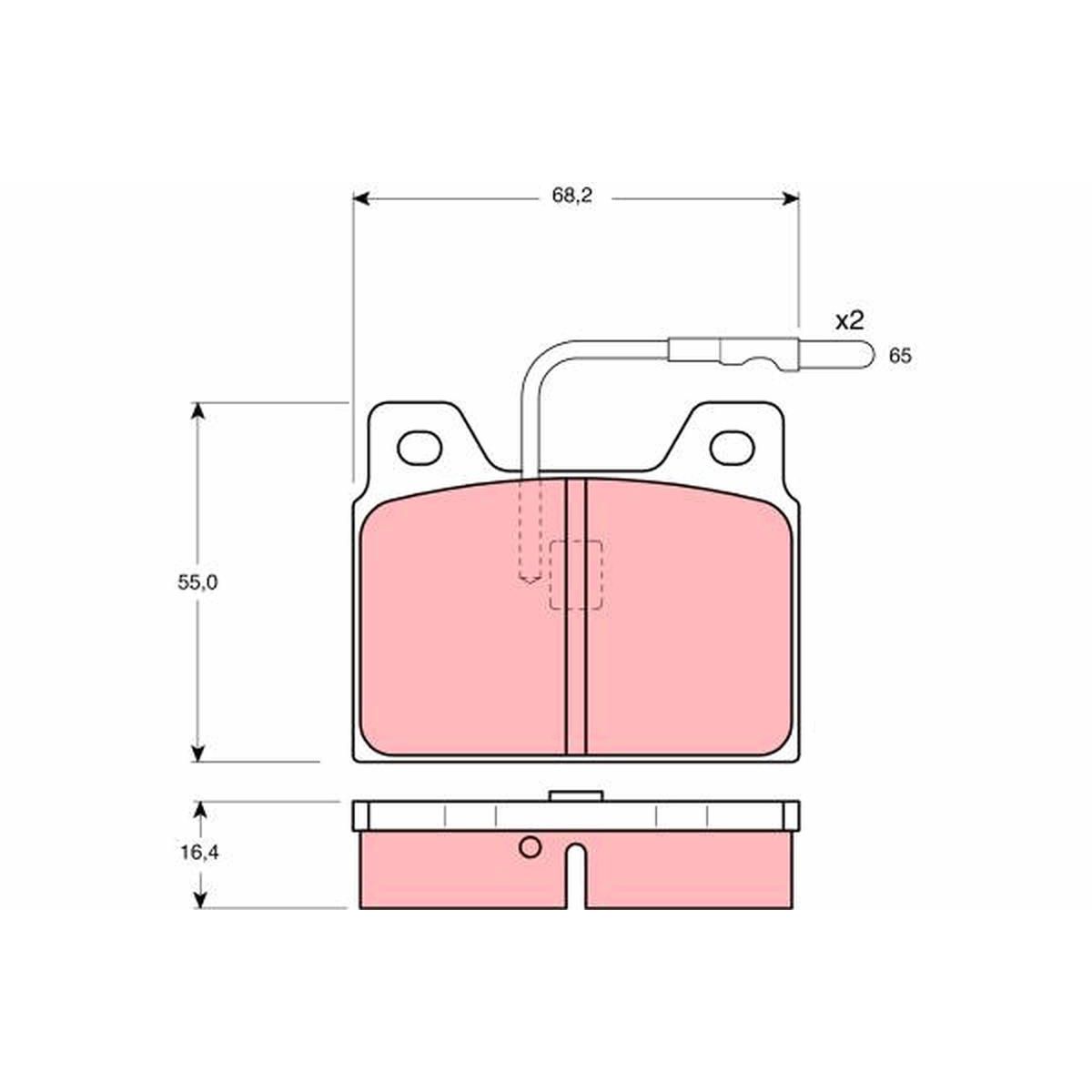 TRW Cotec Brake Pad Set Rear GDB156
