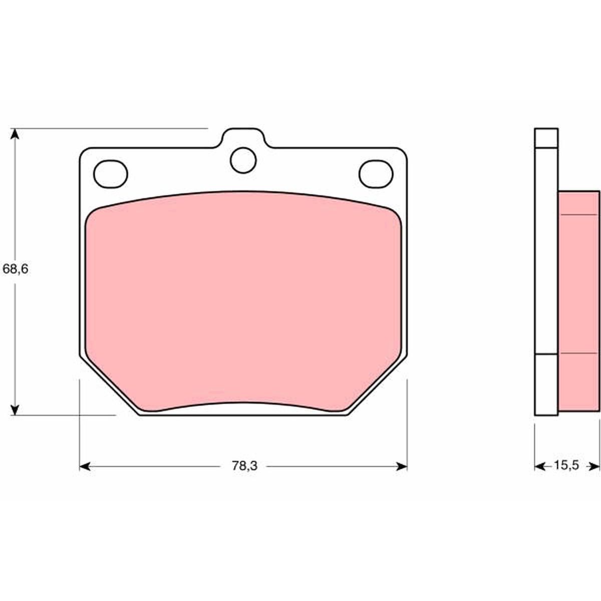 TRW Brake Pad Set GDB232