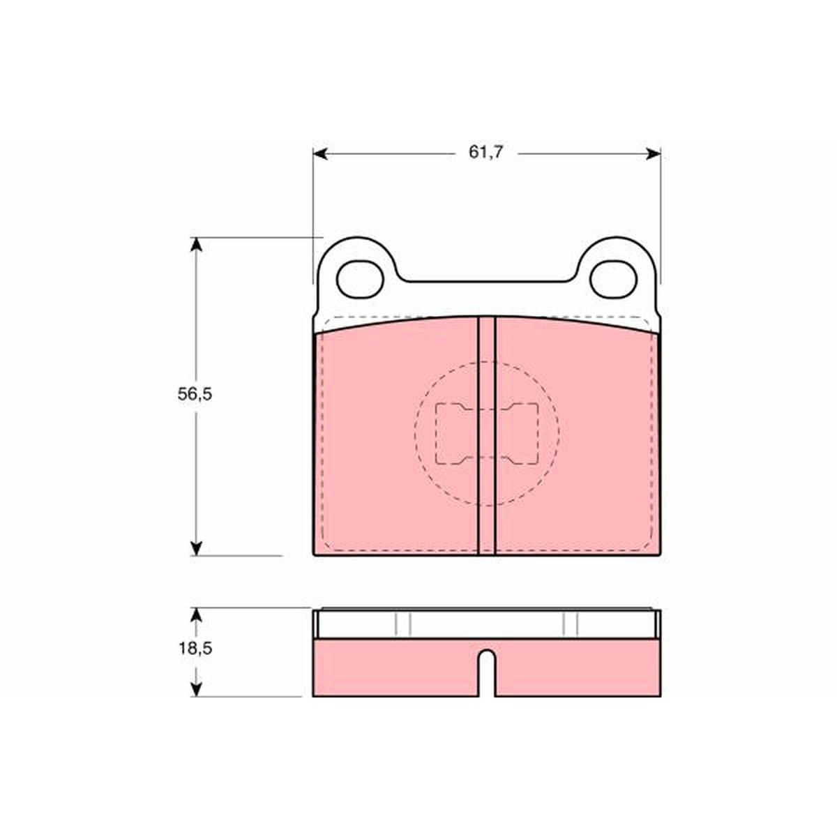 TRW Cotec Brake Pad Set Front GDB663