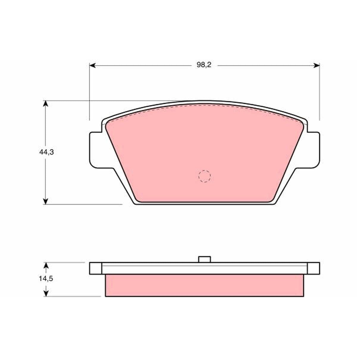 TRW Cotec Brake Pad Set Rear GDB945