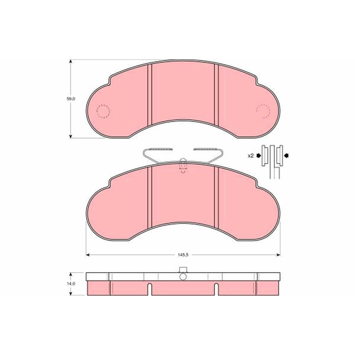 TRW Cotec Brake Pad Set Front GDB950