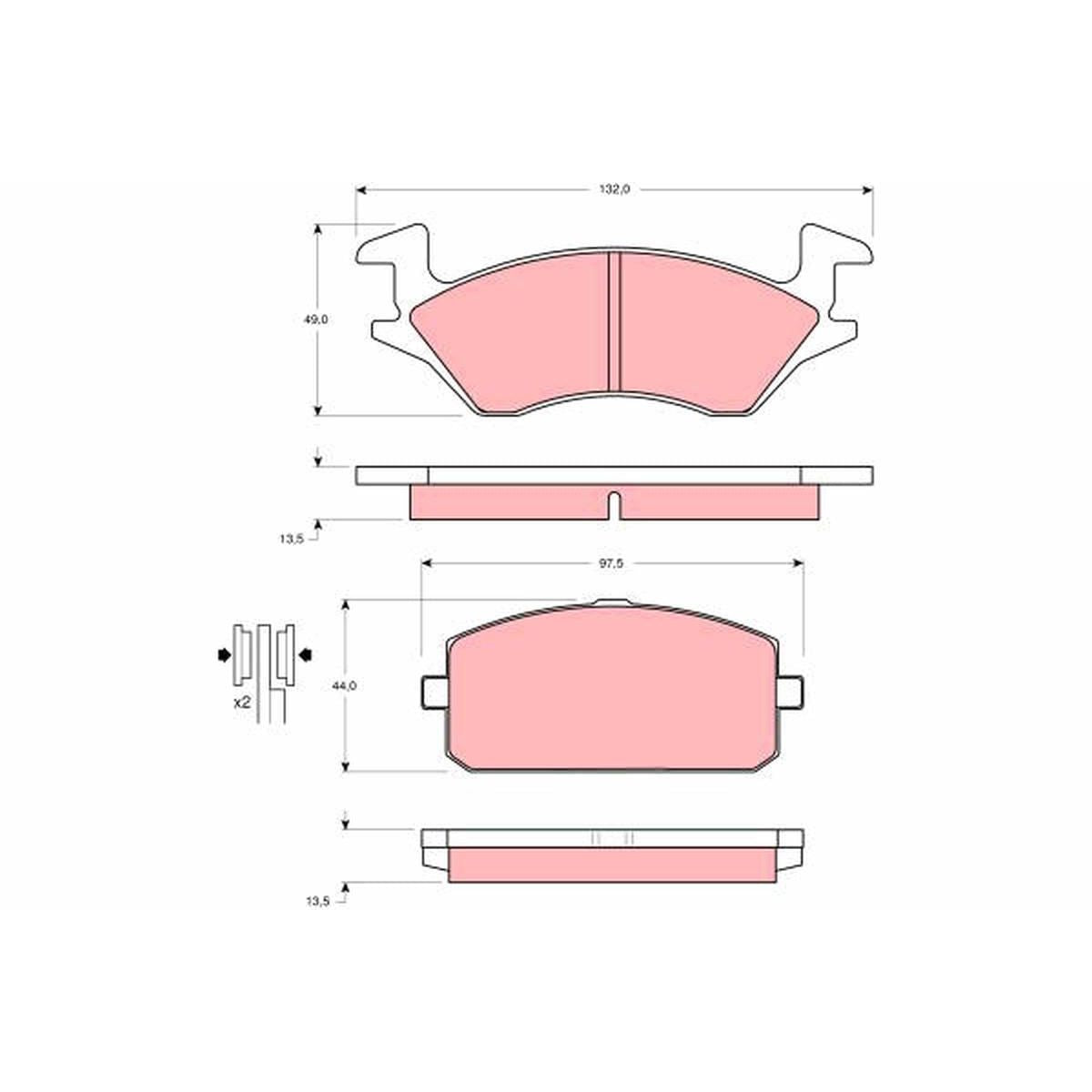 TRW Brake Pad Set GDB769