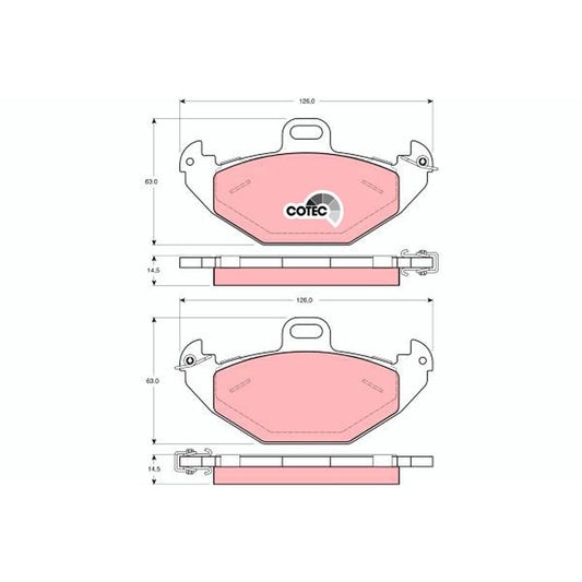 TRW Cotec Brake Pad Set Rear GDB1353