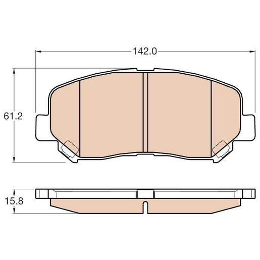 TRW DTEC Brake Pad Set Front GDB3562DT