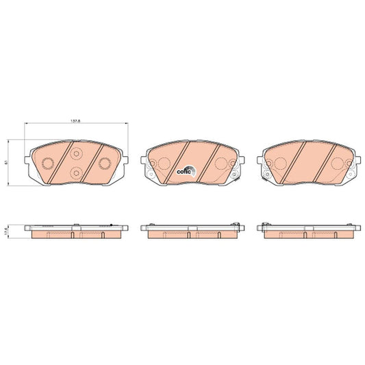TRW Cotec Brake Pad Set Front GDB3530