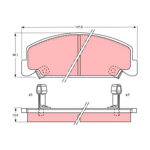 TRW Brake Pad Set GDB764DT