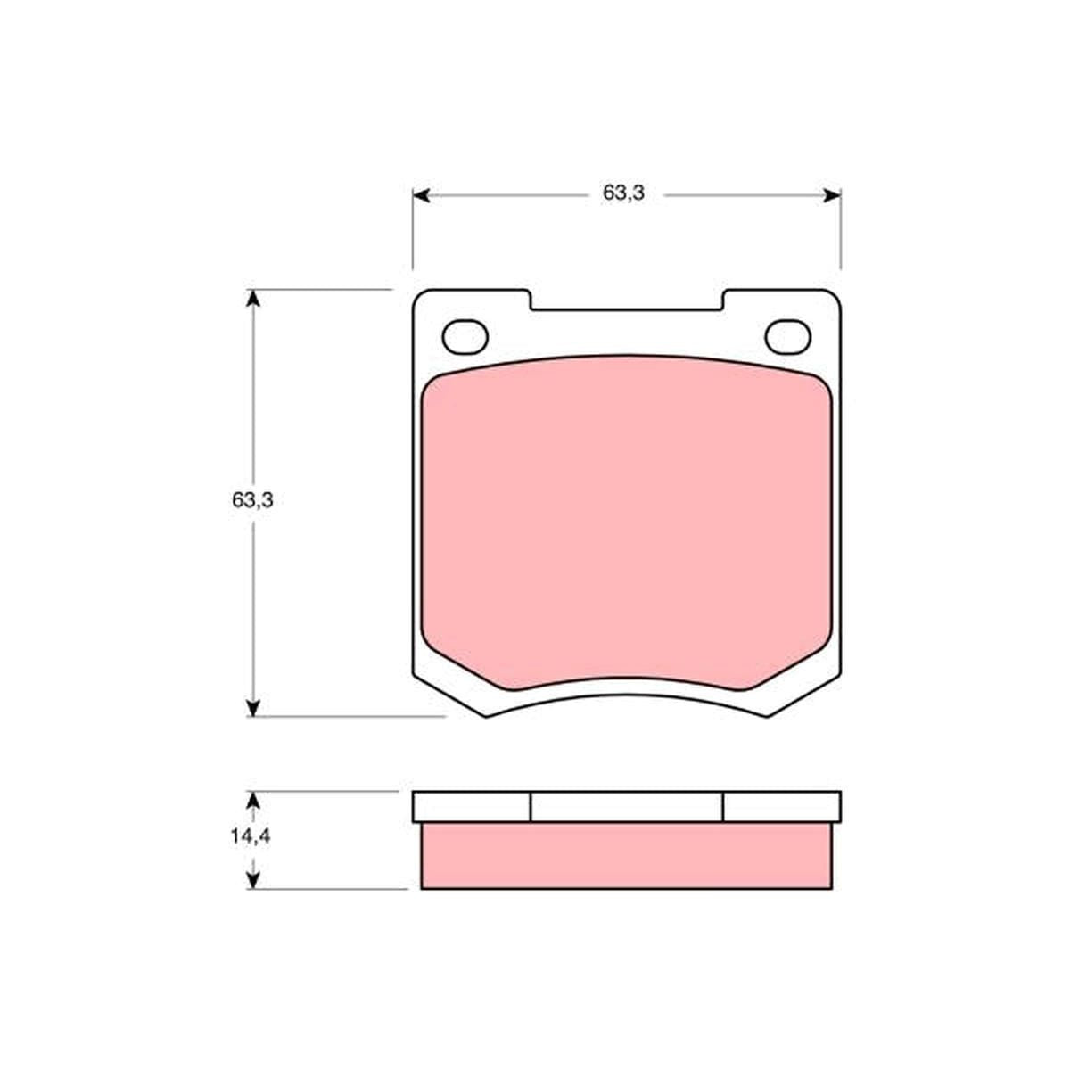 TRW Cotec Brake Pad Set Front GDB535