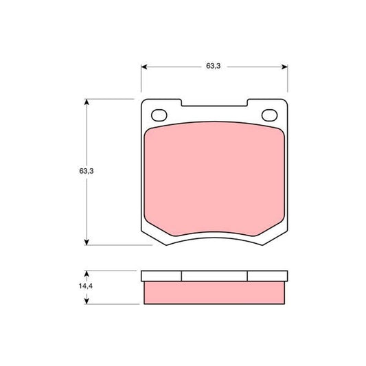 TRW Cotec Brake Pad Set Front GDB535