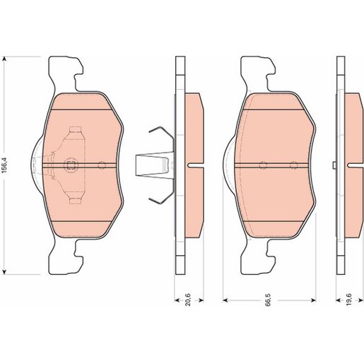 TRW Brake Pad Set GDB1753