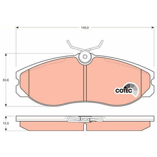 TRW Cotec Brake Pad Set Front GDB1113