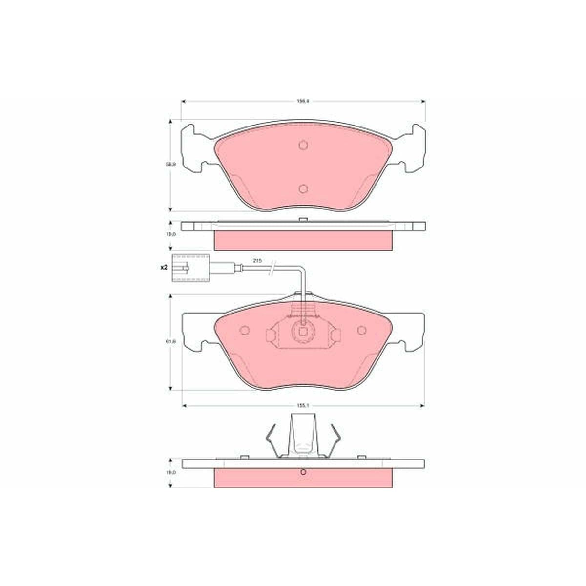 TRW Cotec Brake Pad Set GDB1602