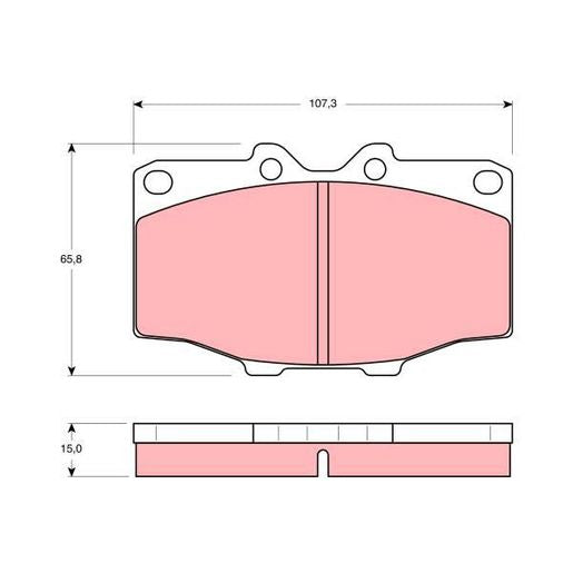 TRW DTEC Brake Pad Set Front GDB352DT