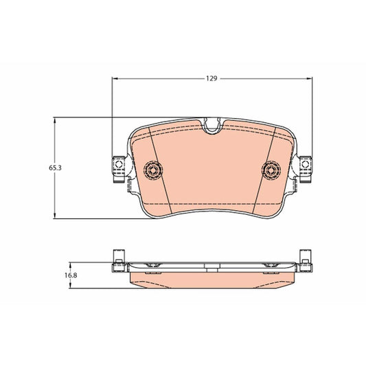 TRW Cotec Brake Pad Set Rear GDB2131