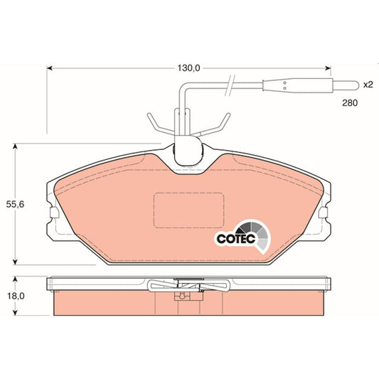 TRW Cotec Brake Pad Set GDB1030