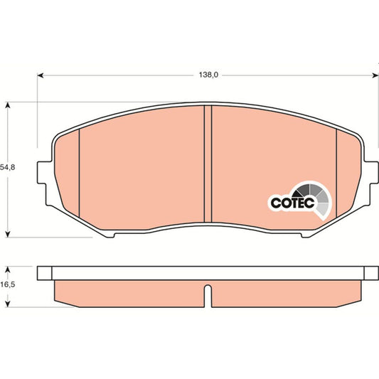 TRW Cotec Brake Pad Set GDB3443
