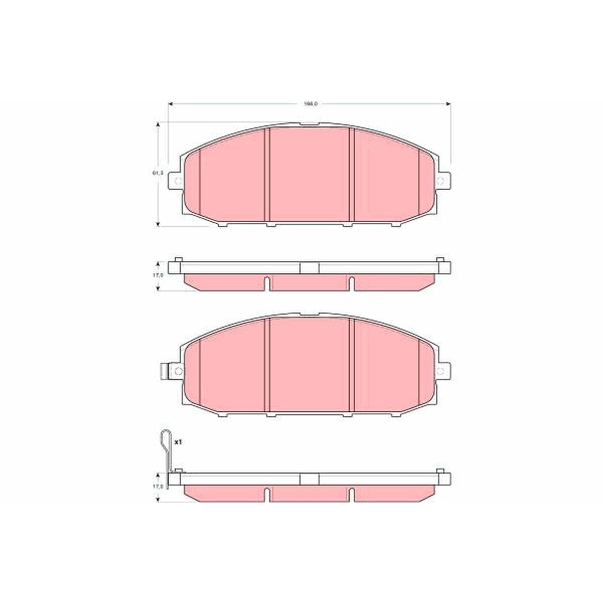 TRW Cotec Brake Pad Set GDB3361