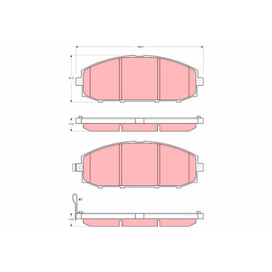 TRW Cotec Brake Pad Set GDB3361