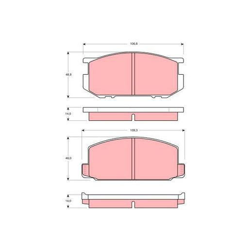 TRW DTEC Brake Pad Set GDB181DT