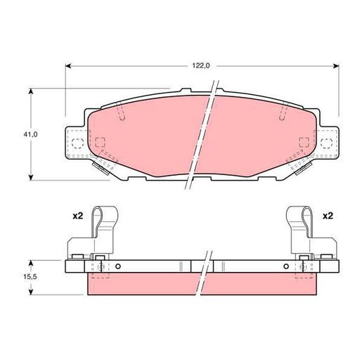 TRW Brake Pad Set GDB1185DT