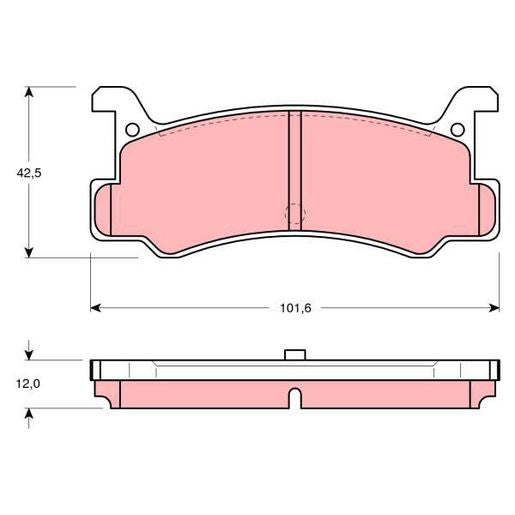 TRW DTEC Brake Pad Set Rear GDB375DT