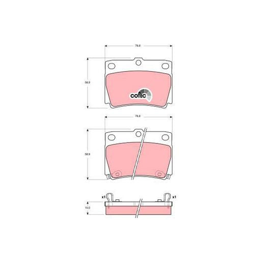 TRW DTEC Brake Pad Set Rear GDB3239DT