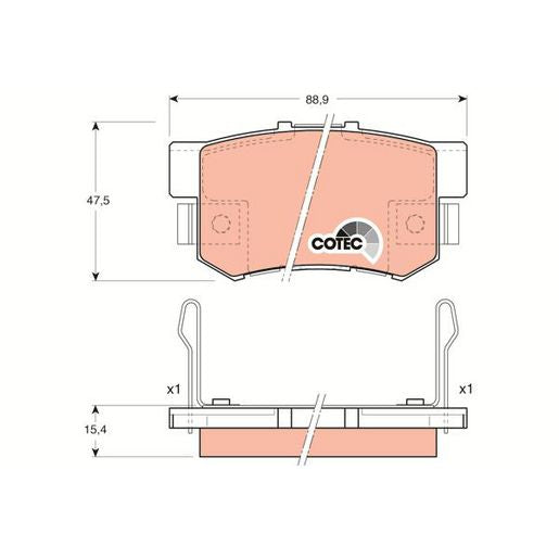 TRW DTEC Brake Pad Set Rear GDB3154DT