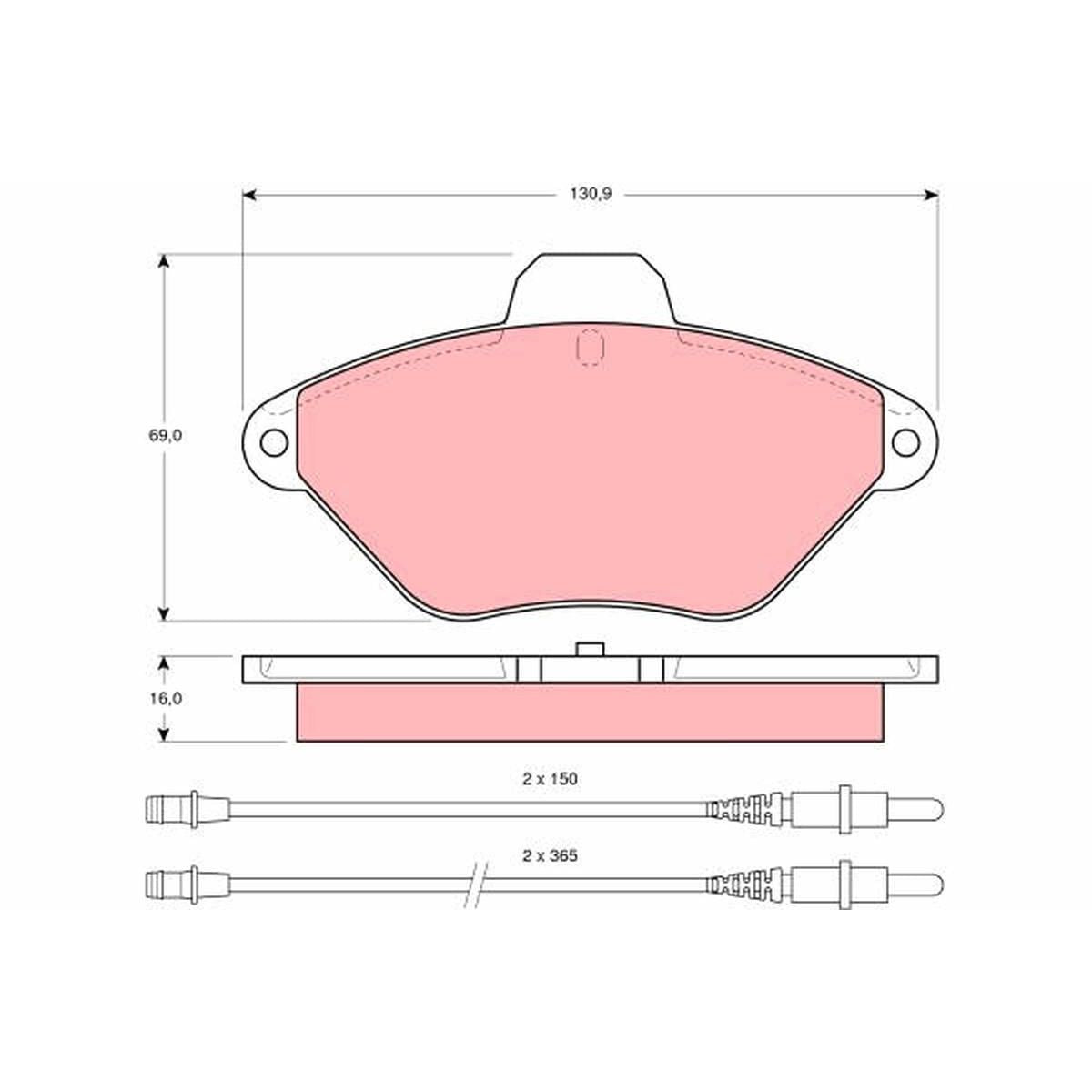 TRW Cotec Brake Pad Set GDB1102
