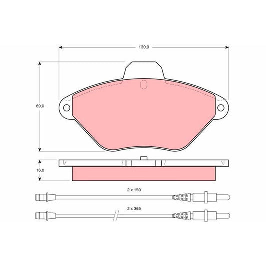 TRW Cotec Brake Pad Set GDB1102