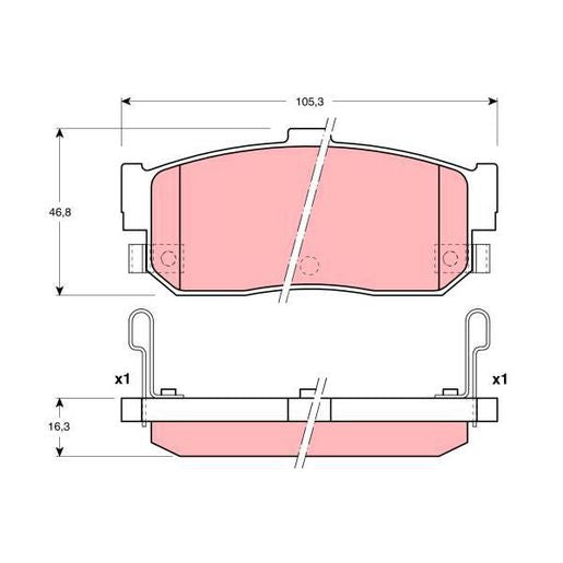 TRW DTEC Brake Pad Set Rear GDB3181DT
