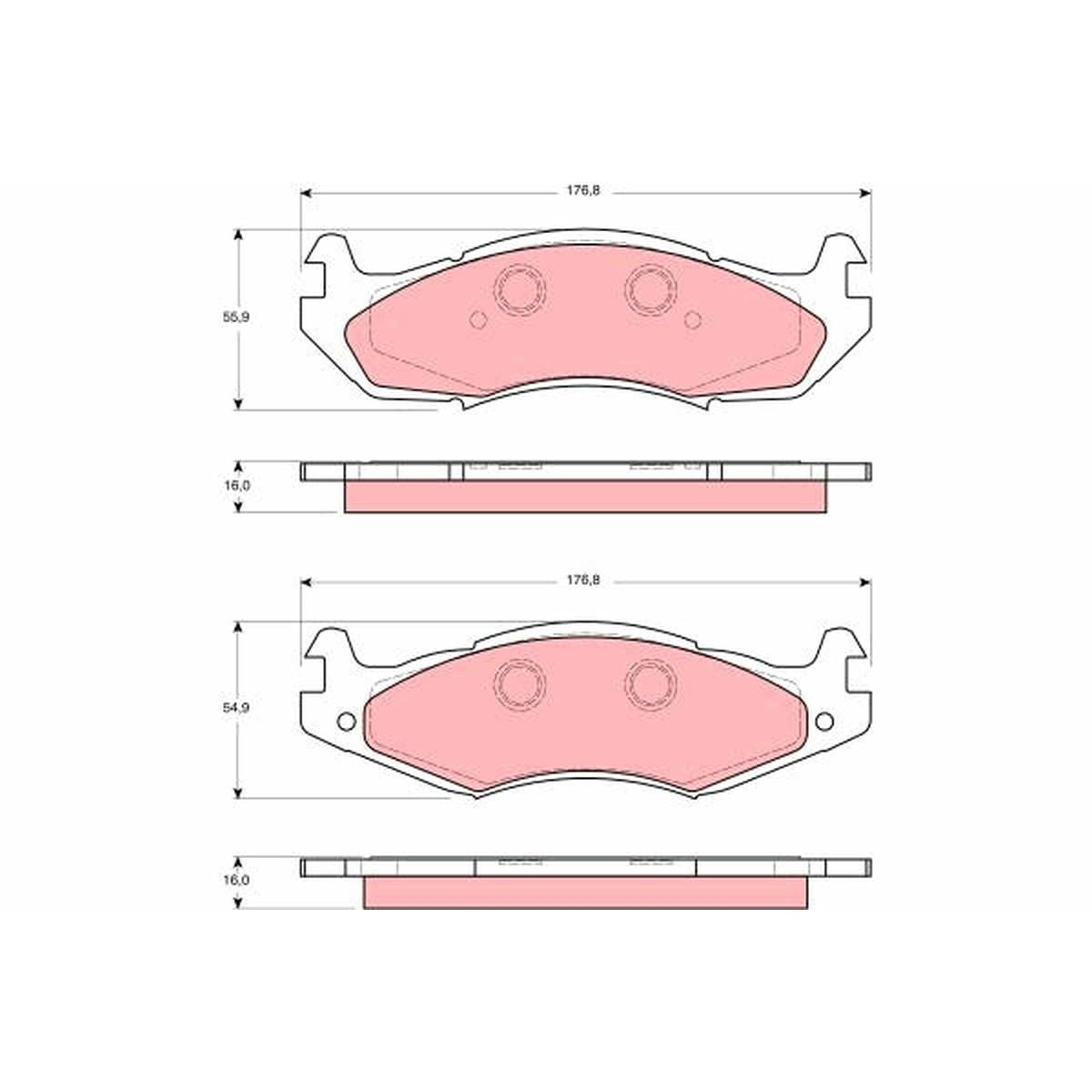 TRW Brake Pad Set GDB1207