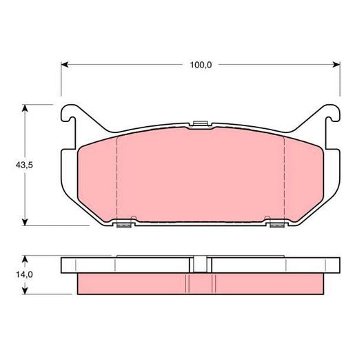 TRW Brake Pad Set GDB1140DT
