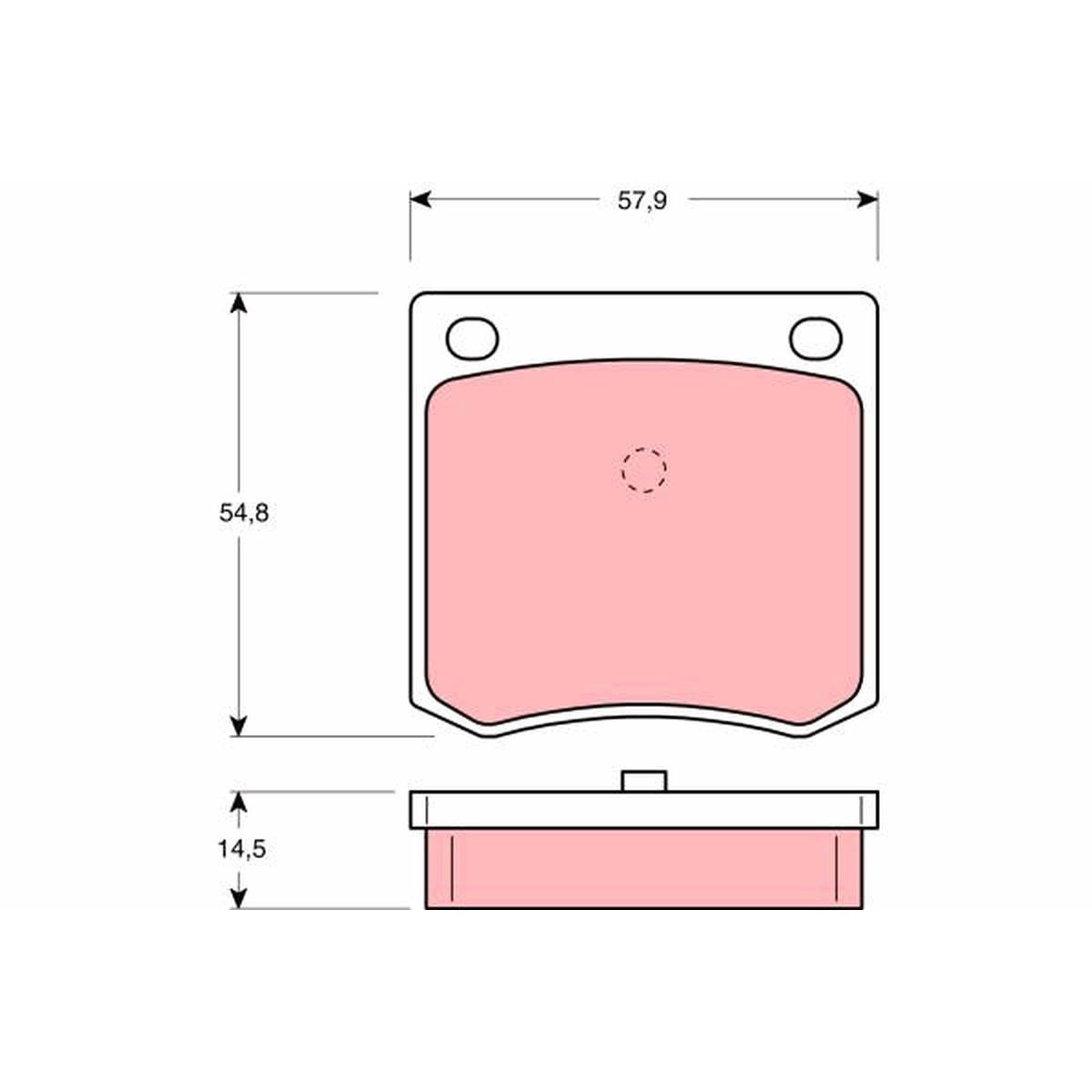 TRW Cotec Brake Pad Set Front GDB191