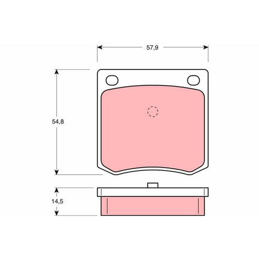 TRW Cotec Brake Pad Set Front GDB191