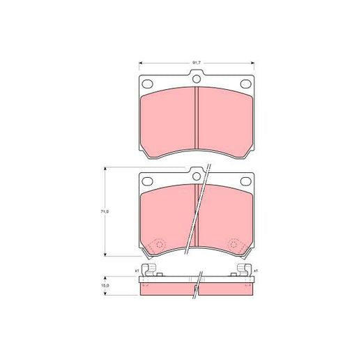 TRW DTEC Brake Pad Set Front GDB1029DT