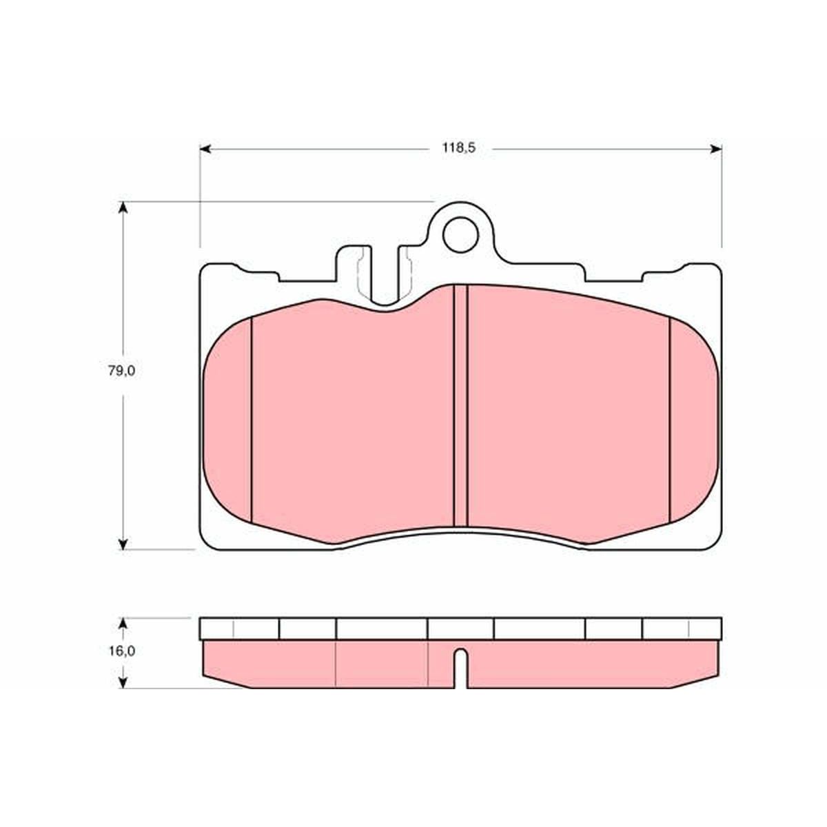 TRW Cotec Brake Pad Set GDB3322