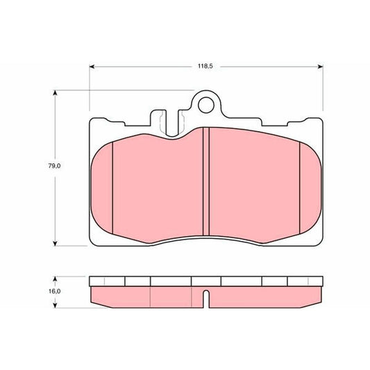 TRW Cotec Brake Pad Set GDB3322