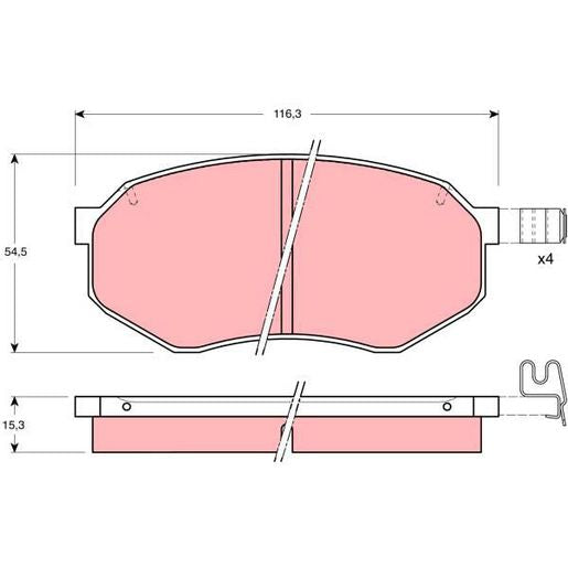 TRW Brake Pad Set GDB1026DT