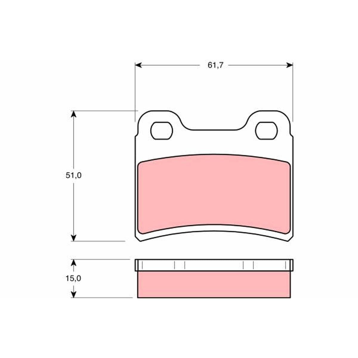 TRW Brake Pad Set GDB1124