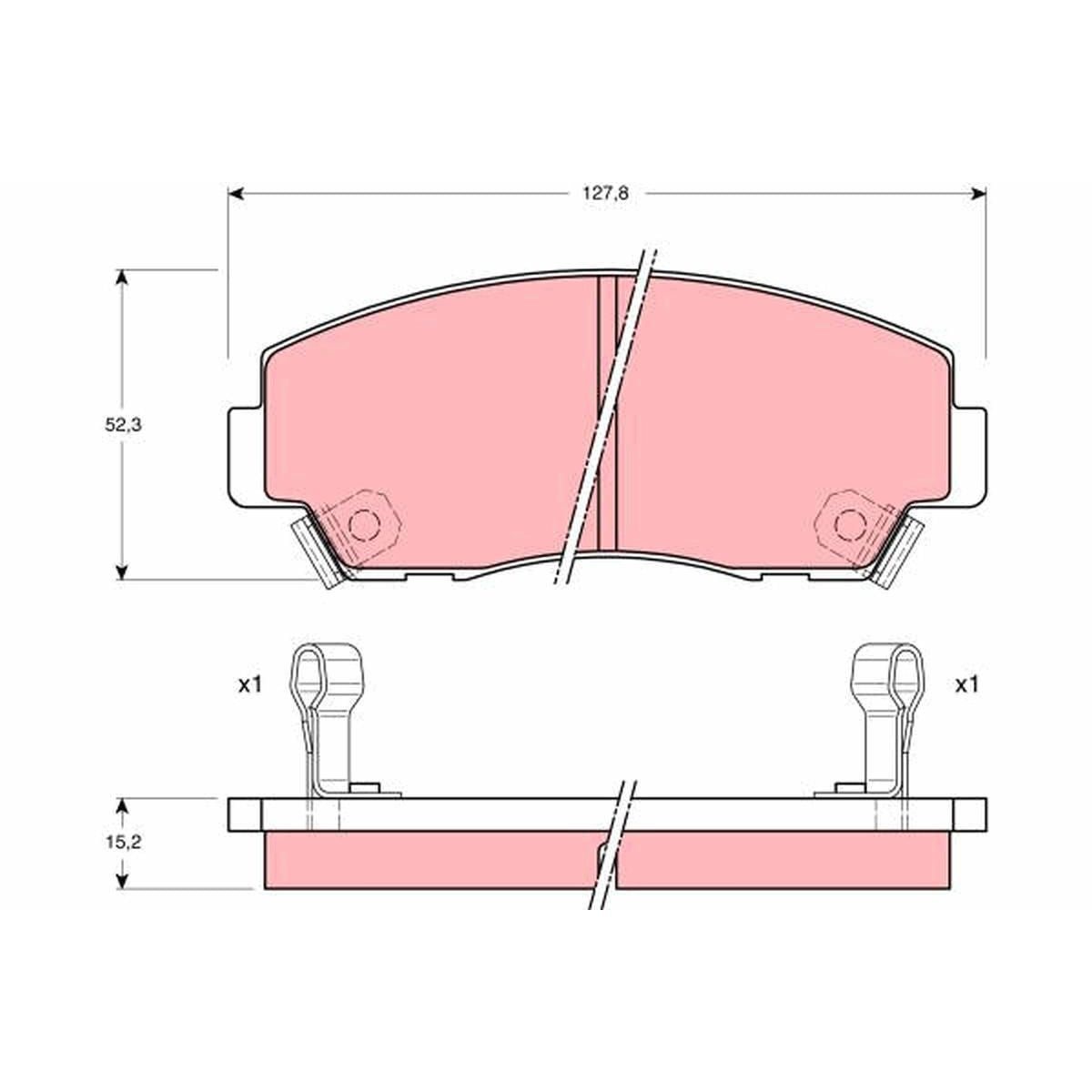 TRW Cotec Brake Pad Set Front GDB977