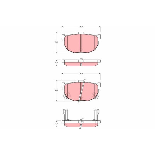 TRW Cotec Brake Pad Set Rear GDB3368